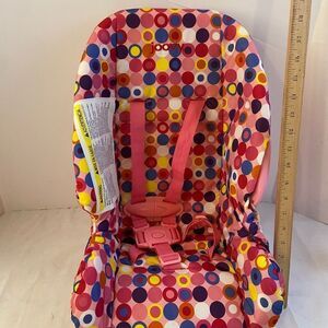 Joovy baby 17” tall doll car carseat pretend play pink